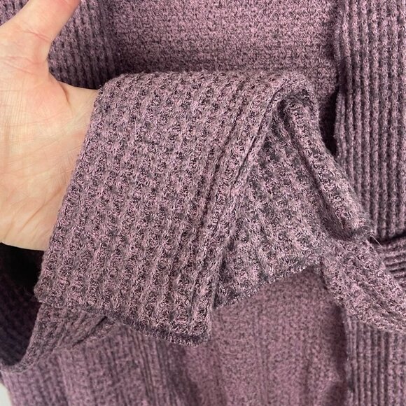 American Eagle Soft Sexy Plush Cardigan Mauve Purple Size XS Waffle Knit Sweater - Picture 8 of 9